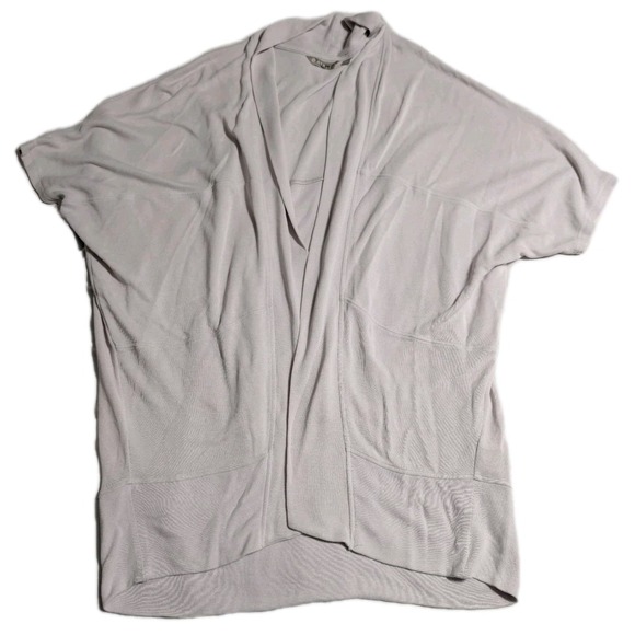 Athleta Sweaters - Athleta Womens LP Cream Open Front‎ Wrap Cardigan Lightweight